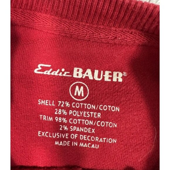 Eddie Bauer Sweatshirt Mens Medium Red Sport Shop Seattle Spell Out Y2K - Picture 4 of 9